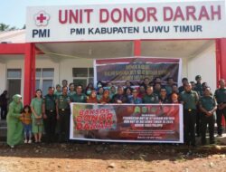 Kodim 1403/Palopo Wilayah Lutim Gelar Donor Darah Bersama Polri dan ASN