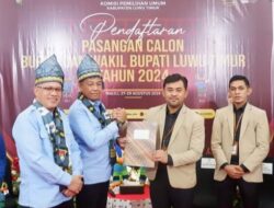 Isrullah Achmad – Usman Sadik Resmi Terdaftar Sebagai Paslon Bupati dan Wabup Lutim 2024