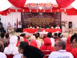 Sekda Hadiri Rapat Pleno Terbuka Penetapan Nomor Urut Cabup dan Cawabup Lutim