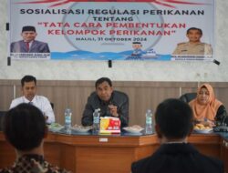 Diskan Lutim Gelar Sosialisasi Regulasi Perikanan Tentang Tata Cara Pembentukan Kelompok Perikanan