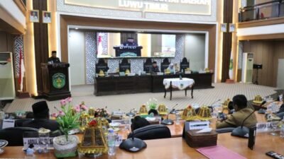 DPRD Gelar Rapat Paripurna Kesepakatan KUA-PPAS Luwu Timur 2026