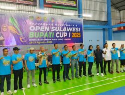 Kejuaraan Bulutangkis Open Sulawesi Bupati Cup I 2025 Resmi Bergulir di Luwu Timur