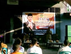 Aprianto Reses Perseorangan di Tomoni, Serap Tiga Aspirasi Penting