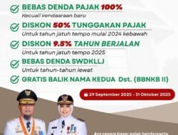 Hanya Satu Bulan, Pemprov Sulsel Berlakukan Program Bebas dan Diskon Pajak Kendaraan