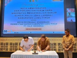 Pemkab Lutim, BBWS Pompengan Jeneberang dan PT Vale Perkuat Sinergi Pengendalian Banjir Sungai Malili