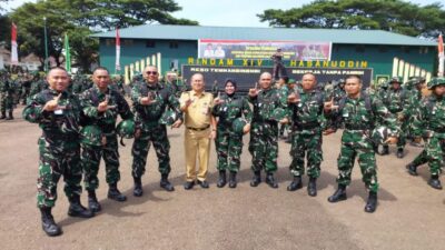 Perkuat Bela Negara, 8 ASN Lutim Ikuti Latsarmil Komcad di Gowa