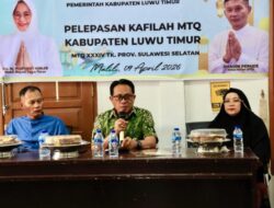 Sekda Resmi Lepas Kafilah Lutim, Optimis Tampil Maksimal di MTQ Sulsel Maros