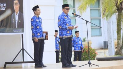 Upacara HUT Otda ke-30, Sekda Luwu Timur Ajak Perkuat Kolaborasi Pembangunan Daerah