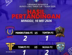 Dua Laga Penuh Gengsi Warnai Hari Ketiga Bupati Luwu Timur Cup I 2026