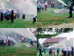 Lepas Haru Jadi Ceria: Momen Seru Siswa SDN 185 Harapan Makmur Basah Kuyup Disemprot Damkar Saat Perpisahan Sekolah