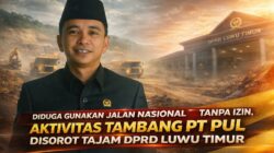 Diduga Gunakan Jalan Nasional Tanpa Izin, Aktivitas Tambang PT PUL Disorot Tajam DPRD Luwu Timur