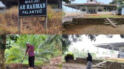 DEDIKASI TANPA PAMRIH: Jelang Salat Jumat, Imam Masjid Ar Rahman Palanteo dan Istri Bersihkan Rumah Ibadah