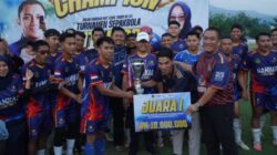 Damkar Juara, Bupati Irwan Ikut Cetak Gol Warnai Final Turnamen Antar-OPD Lutim