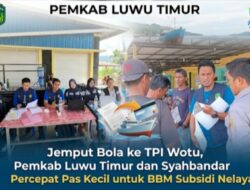 Jemput Bola ke TPI Wotu, Pemkab Luwu Timur dan Syahbandar Percepat Pas Kecil untuk BBM Subsidi Nelayan