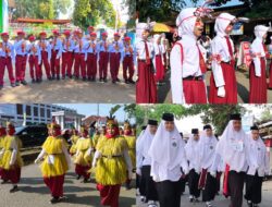 Kompak dan Disiplin, Aksi Pelajar Wotu Meriahkan Lomba Gerak Jalan HUT ke-81 RI