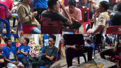 Dua Tim Beda Keseruan: Potret Kemeriahan Ibu-Ibu dan Bapak-Bapak Adu Strategi Domino di Pesta Pernikahan Wotu