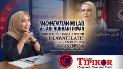 Momentum Milad dr. Ani Nurbani Irwan, Direktur Chanel Tipikor Berikan Doa dan Ucapan Terbaik