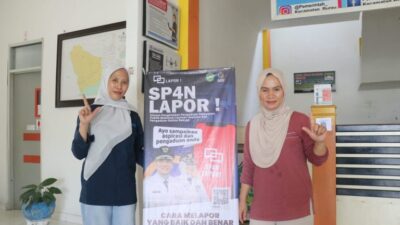 Perluas Akses Pengaduan, Diskominfo-SP Sebar Banner SP4N-LAPOR! ke Kecamatan dan Desa