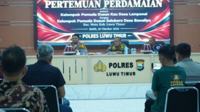 Bupati dan Kapolres Lutim Pimpin Mediasi, Dua Kelompok Pemuda yang Bentrok Sepakat Berdamai
