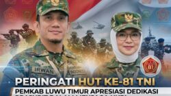 Peringati HUT ke-81 TNI, Pemkab Luwu Timur Apresiasi Dedikasi Prajurit dalam Menjaga NKRI