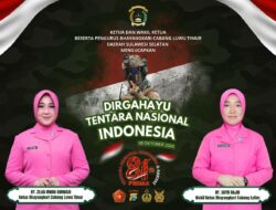Sinergitas Tanpa Batas, Bhayangkari Cabang Luwu Timur Beri Ucapan Selamat HUT ke-81 TNI