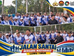 Sinergi Tanpa Batas: Ribuan Warga dan Unsur Forkopimda Luwu Timur Padati Jalan Santai Pekan Expo K-UMKM