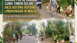 Dukung Penilaian Adipura, Bagian PBJ Setdakab Luwu Timur Gelar Aksi Gotong Royong Lingkungan di Malili